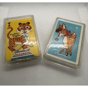 Vintage Whitman Animal Snap + Animal Rummy Card Game Lot (2 Decks)